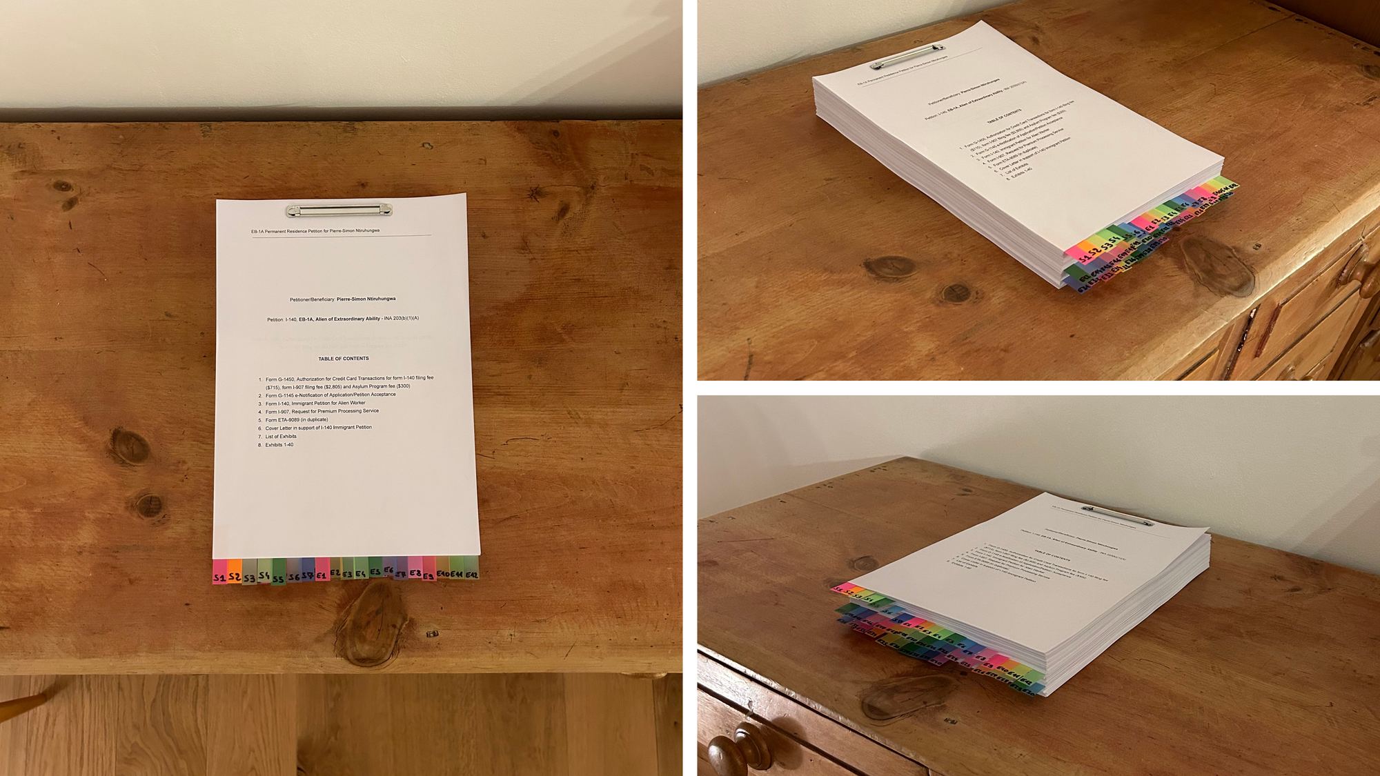 Assembled EB-1A I-140 full petition